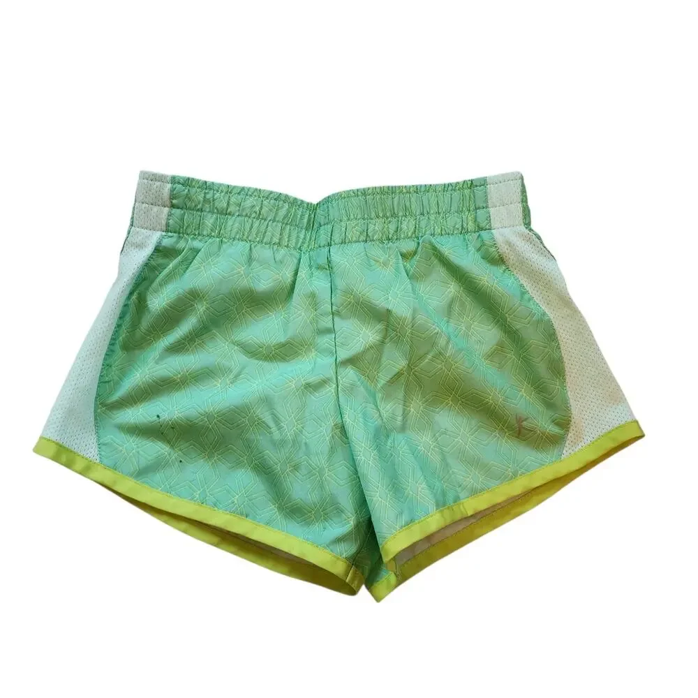 Danskin Now Girls Tempo Shorts Size S 6-6X Green Lined Athletic